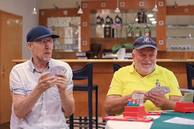 Velemojstra Milan Pavlin (levo) in Alfonz Šumer