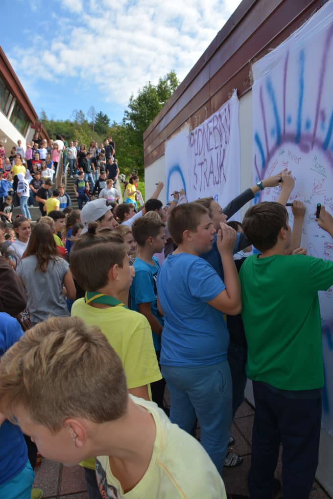 Podnebni štrajk v Ilirski Bistrici.