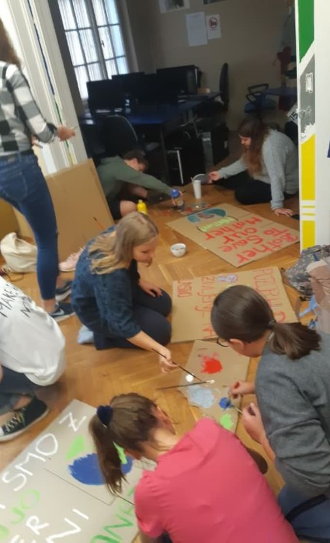 Delavnica za pripravo na podnebni štrajk v Litiji.