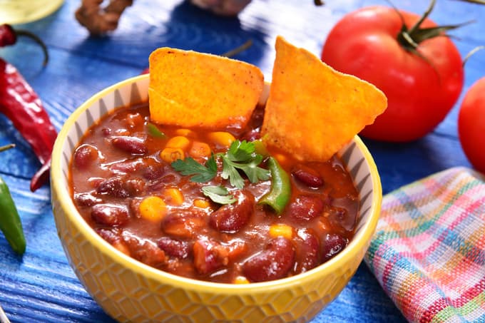 Ni pravega chilija con carne brez rdečega fižola.