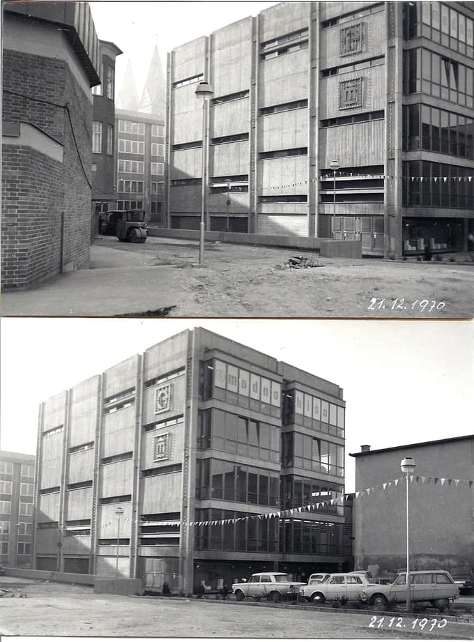 Novoizgrajeni stolpič Modne hiše, 1970 