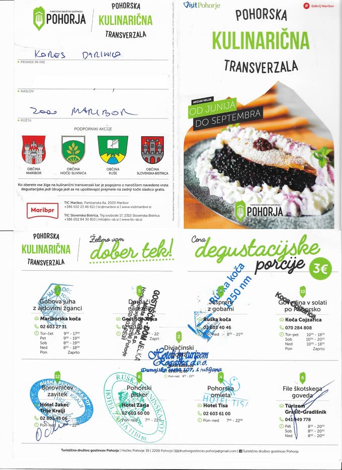 Zloženka z vsemi zbranimi žigi