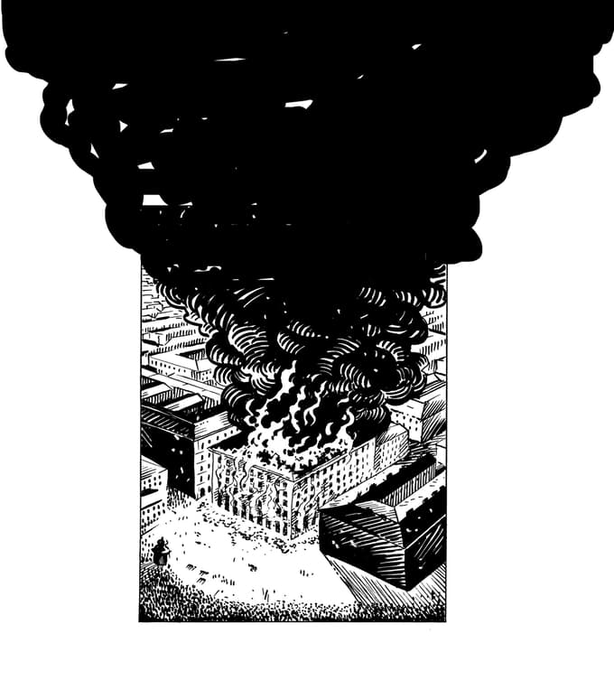 Strip je narisan v črno-beli paleti, ki ima najizrazitejši kontrast, moč in ostrino.