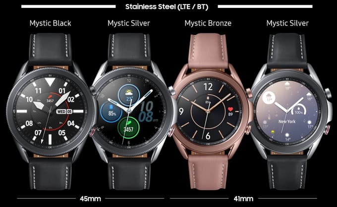 Različne verzije pametne ure Samsung Galaxy Watch3