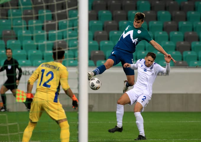 Ljubljana. Stožice. Nogomet. Slovenija: San Marino Jaka Bijol