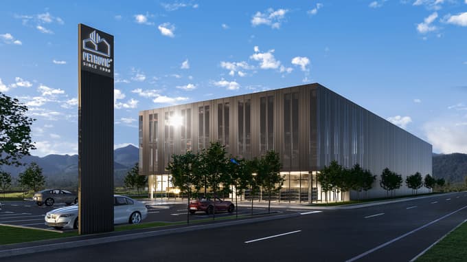Vizija novega poslovno-skladiščnega centra, ki naj bi s 1500 m2 postal tudi največji krovski center v Sloveniji