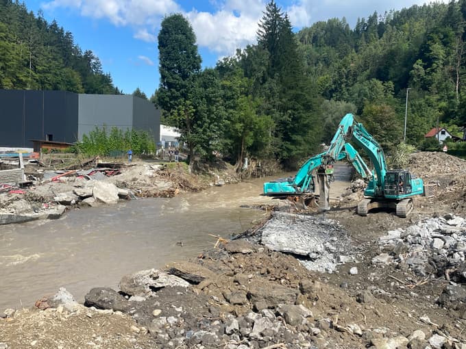 Lokacija padlega mosta pri Petrolu, Prevalje