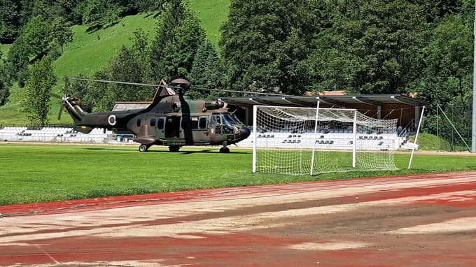 Stadion NK Peca, heliport v popolavnih dneh