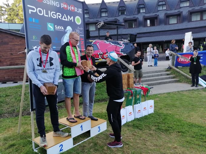 David Žvirc, Matej Nidorfer in Tomaž Senica, najboljši na 74-kilometrskem trailu.