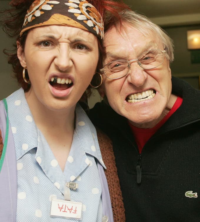 Lucija Ćirović in Tone Fornezzi Tof na Paradi humorja leta 2006.