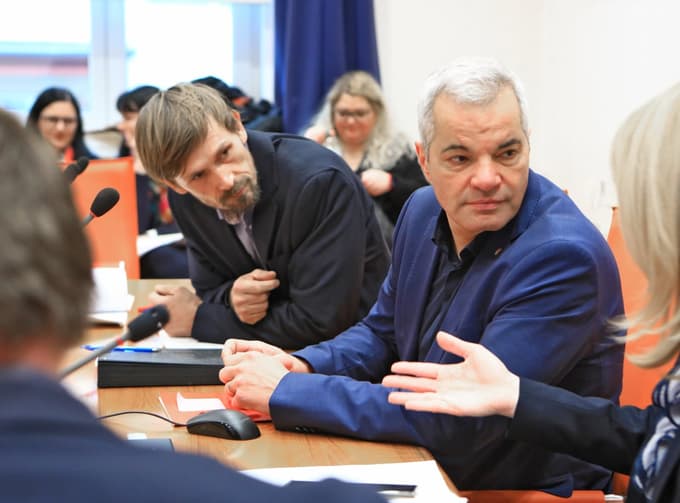 Srečko Đurov ob mariborskem županu Saši Arsenoviču.