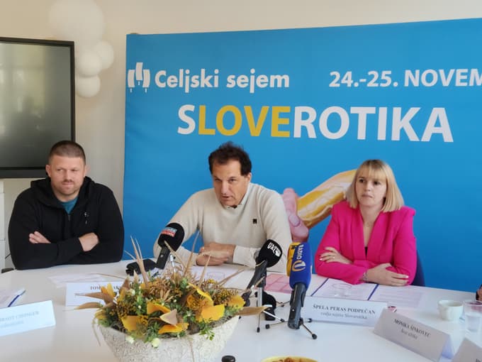 Ekipa, ki stoji za organizacijo erotičnega sejma Sloverotika v Celju.