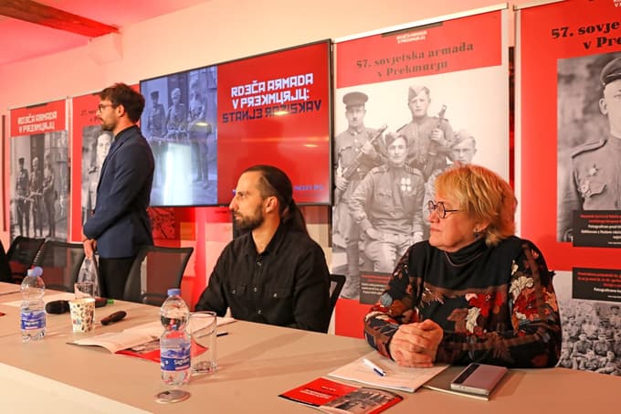 (FOTO in VIDEO) Slovenski zgodovinarji v Stalagu o prihodu Rdeče armade v Prekmurje