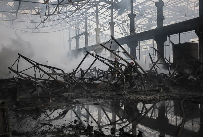 (FOTO) Kijev davi cilj silovitega ruskega raketnega napada