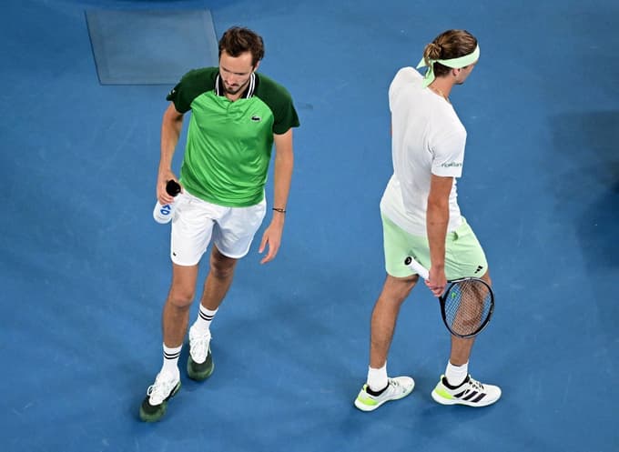 Zverev inl Medvedj sta odigrala pet nizov. 