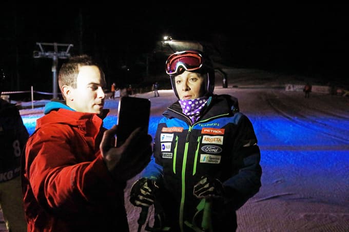 Jernej Damjan z Ilko Štuhec