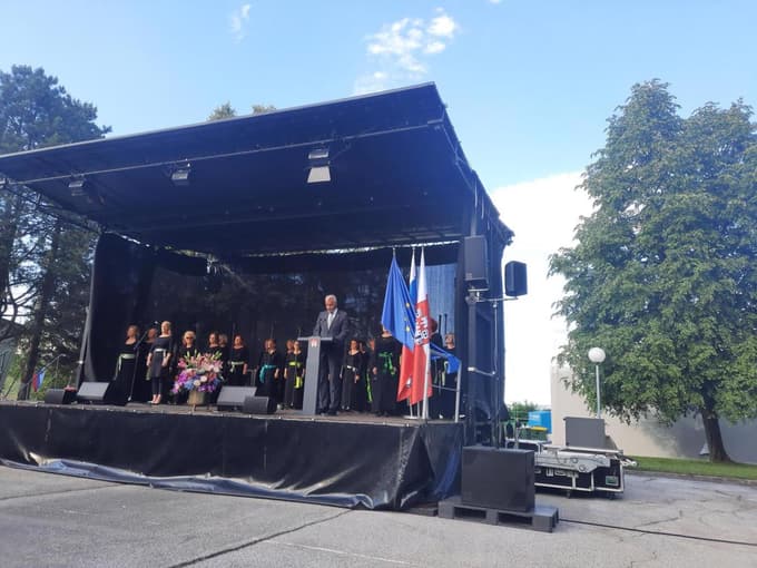 Mariborski župan Saša Arsenovič med govorom.