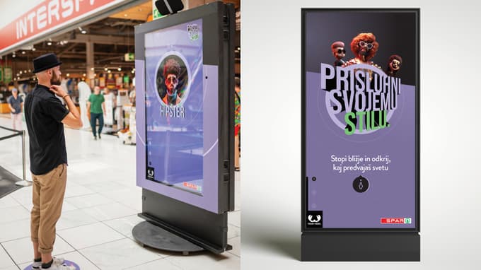 Inovativni oglas za znamko slušalk in zvočnikov pred Sparom