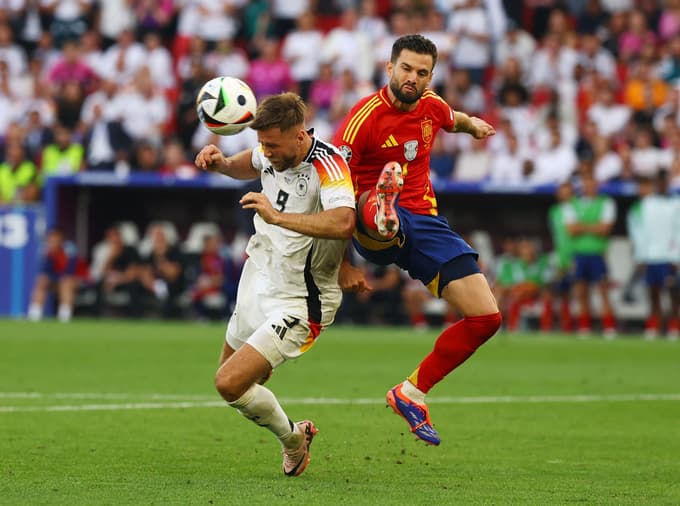 (FOTO) Nogometaši Španije prvi polfinalisti EP z zmago po podaljšku nad gostiteljico Nemčijo