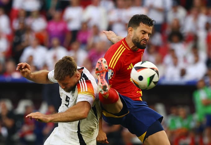 (FOTO) Nogometaši Španije prvi polfinalisti EP z zmago po podaljšku nad gostiteljico Nemčijo