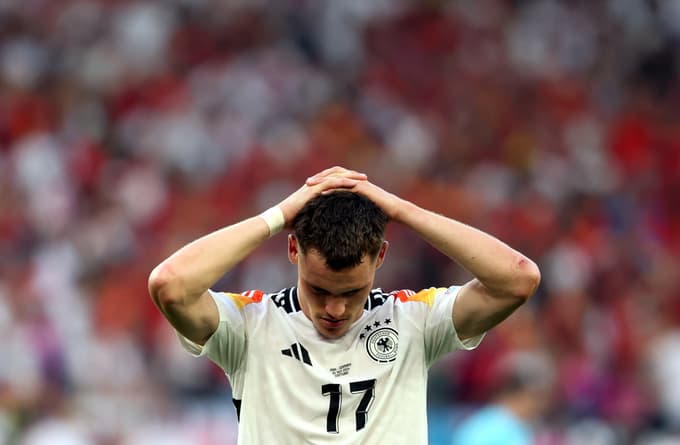 (FOTO) Nogometaši Španije prvi polfinalisti EP z zmago po podaljšku nad gostiteljico Nemčijo