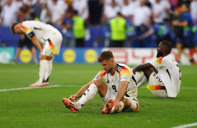 (FOTO) Nogometaši Španije prvi polfinalisti EP z zmago po podaljšku nad gostiteljico Nemčijo