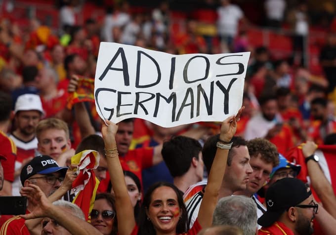 (FOTO) Nogometaši Španije prvi polfinalisti EP z zmago po podaljšku nad gostiteljico Nemčijo