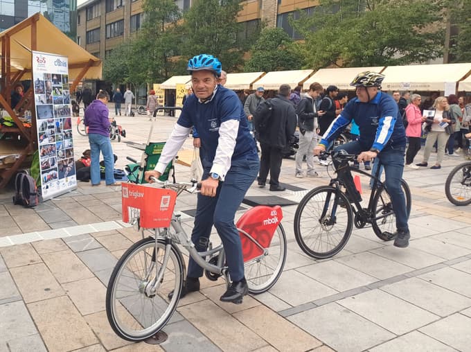 Dneva mobilnosti invalidov v Mariboru se je udeležil tudi župan Saša Arsenovič.