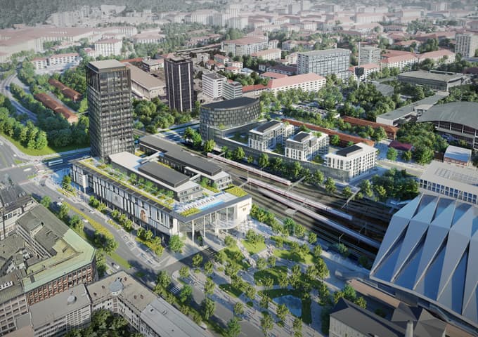 Ljubljana: Vrednost pogodbe je približno 134 milijonov evrov, projekt obsega stolpnico, nakupovalno središče, hotel ...