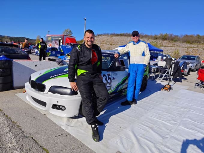 Denis Gobec in Igor Pintarič na zadnji dirki na Grobniku