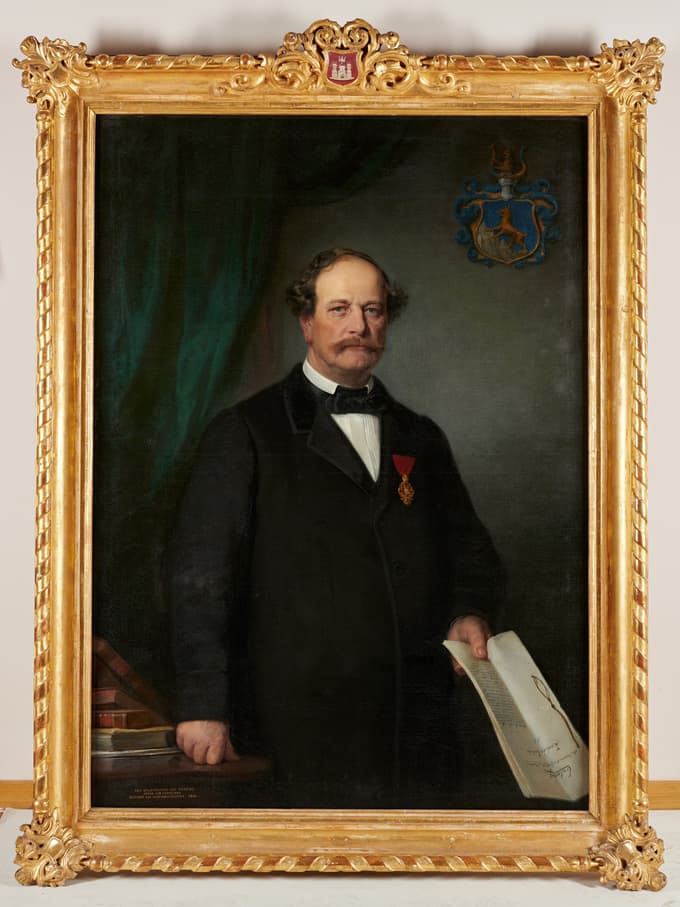 Eduard Lind, Portret župana Andreasa Tappeinerja, o. pl., 1863, iz mariborskega rotovža na Glavnem trgu, Pokrajinski muzej Maribor