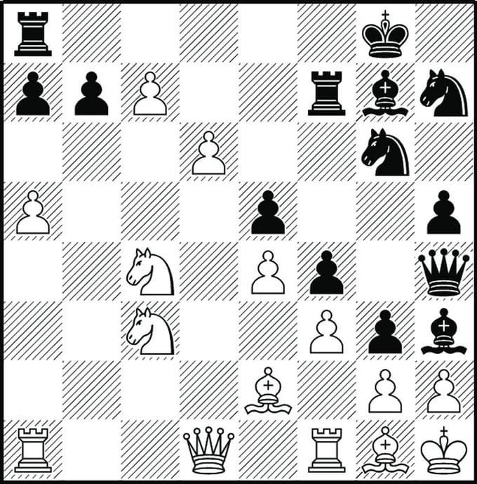 Tokrat je črni na potezi izkoristil moč para skakačev. Kako?