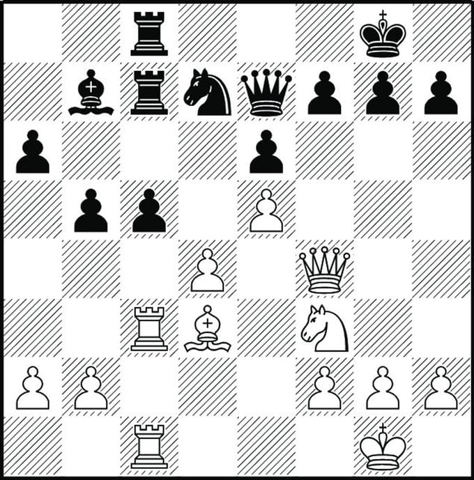 Beli na potezi zmaga s pomočjo klasične žrtve!