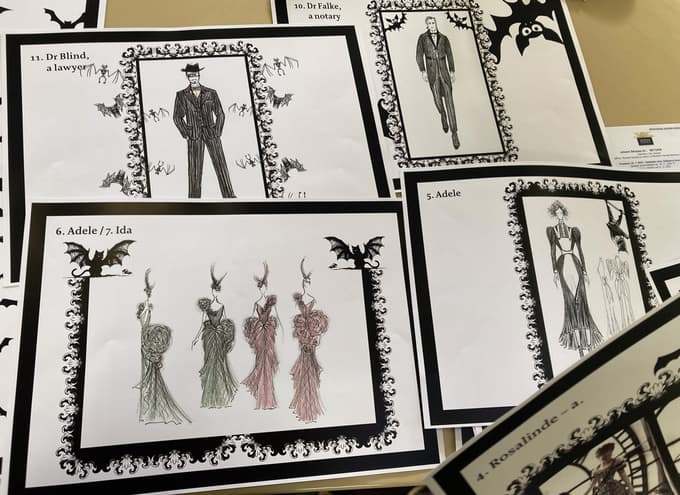 Netopir - skice kostumov Alana Hranitelja.