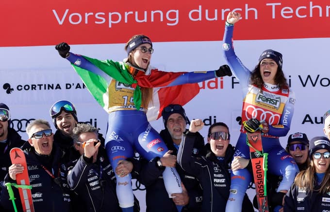 (FOTO) Goggii četrtič smuk v Cortini, Štuhec z devetim mestom izid sezone
