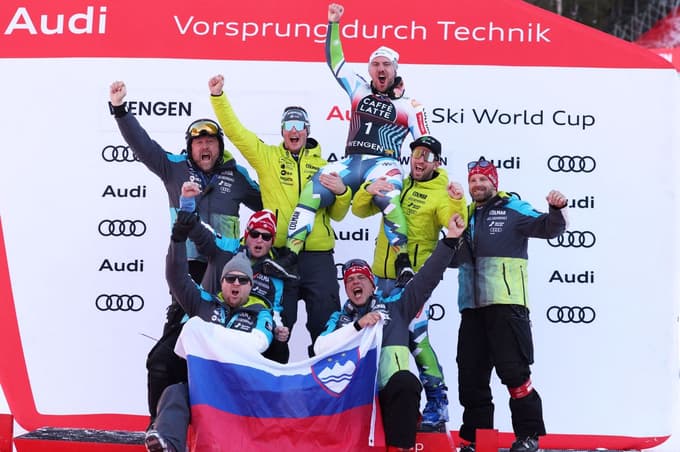 V Wengnu je slovenska reprezentanca upravičeno slavila Kranjčana.