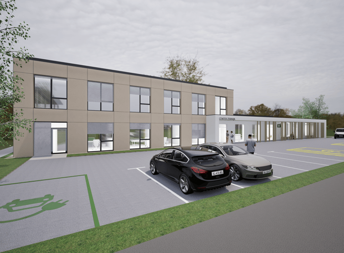 Vizualizacija novega zdravstvenega centra, ki ga bodo gradili v Majšperku.