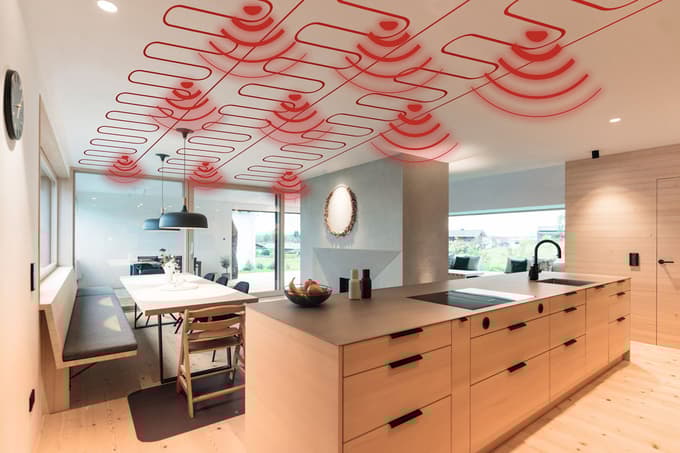 Sevanje s stropa je za telo zelo prijetno.