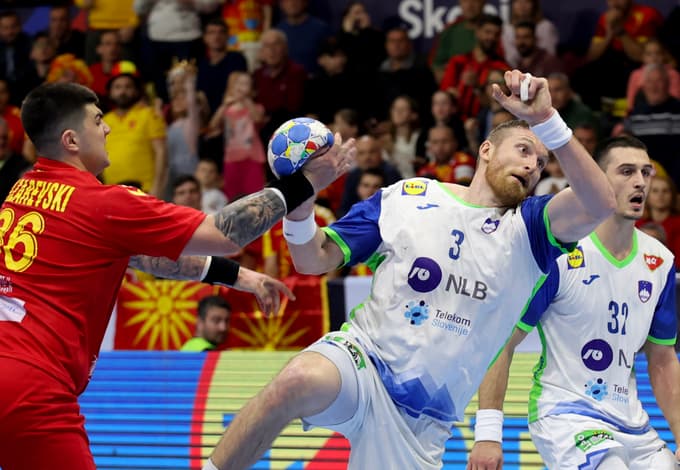 (FOTO) Slovenski rokometaši v Skopju do tretje zmage v kvalifikacijah za EP