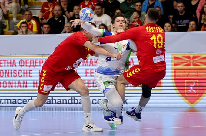 (FOTO) Slovenski rokometaši v Skopju do tretje zmage v kvalifikacijah za EP