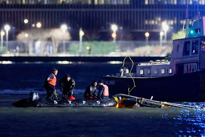 Vsi so umrli: V New Yorku v reko strmoglavil helikopter, v njem je bila družina direktorja španske podružnice Siemensa