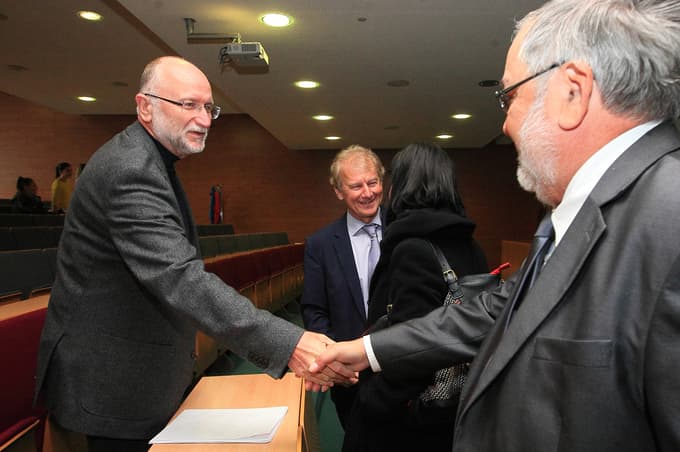 Damijan Mumel, ob njem Davorin Kračun in igor Tičar.