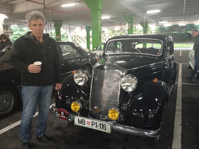 Drago Bezjak in mercedes sd 170 letnik 1954. 