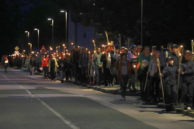 Pohod z baklami v Rušah 