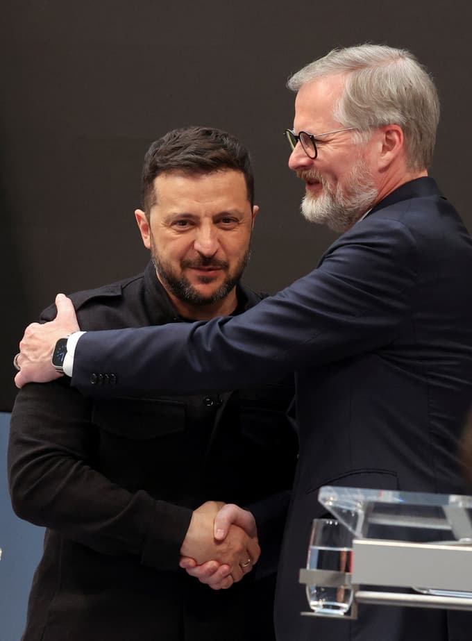 Petr Fiala in Volodimir Zelenski