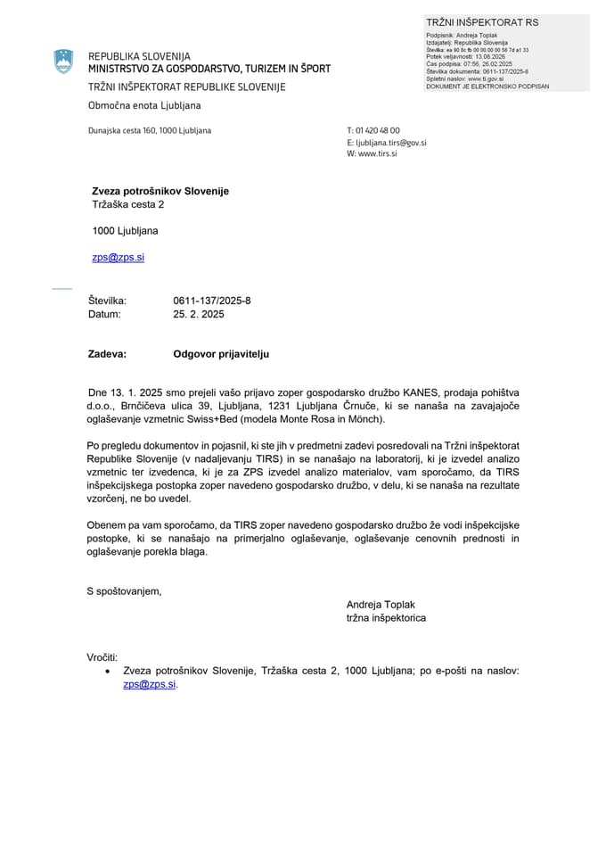 Swiss+Bed vzmetnice brez napak