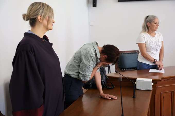 Irena Tihec je ob oprostilni sodbi planila v jok.