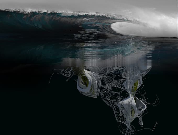 (FOTO) Ambiciozen projekt: Plavajoči hotel, ki se bo potopil, če se bo bližal cunami