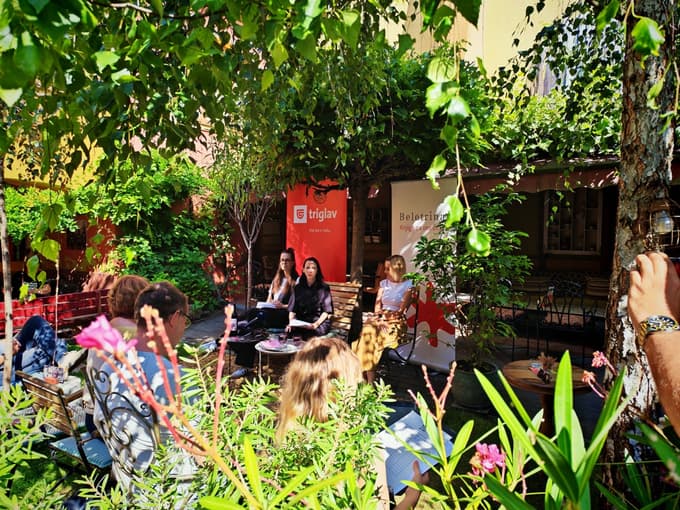 (Z leve): producentka festivala Taja Islamovič, programska vodja festivala Kristina Kočan in ptujska županja Nuška Gajšek