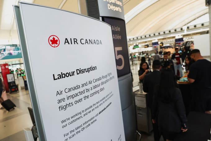 Air Canada: Zaradi stavke osebja odpovedali vse lete, potnike pozvali, naj ne prihajajo na letališča